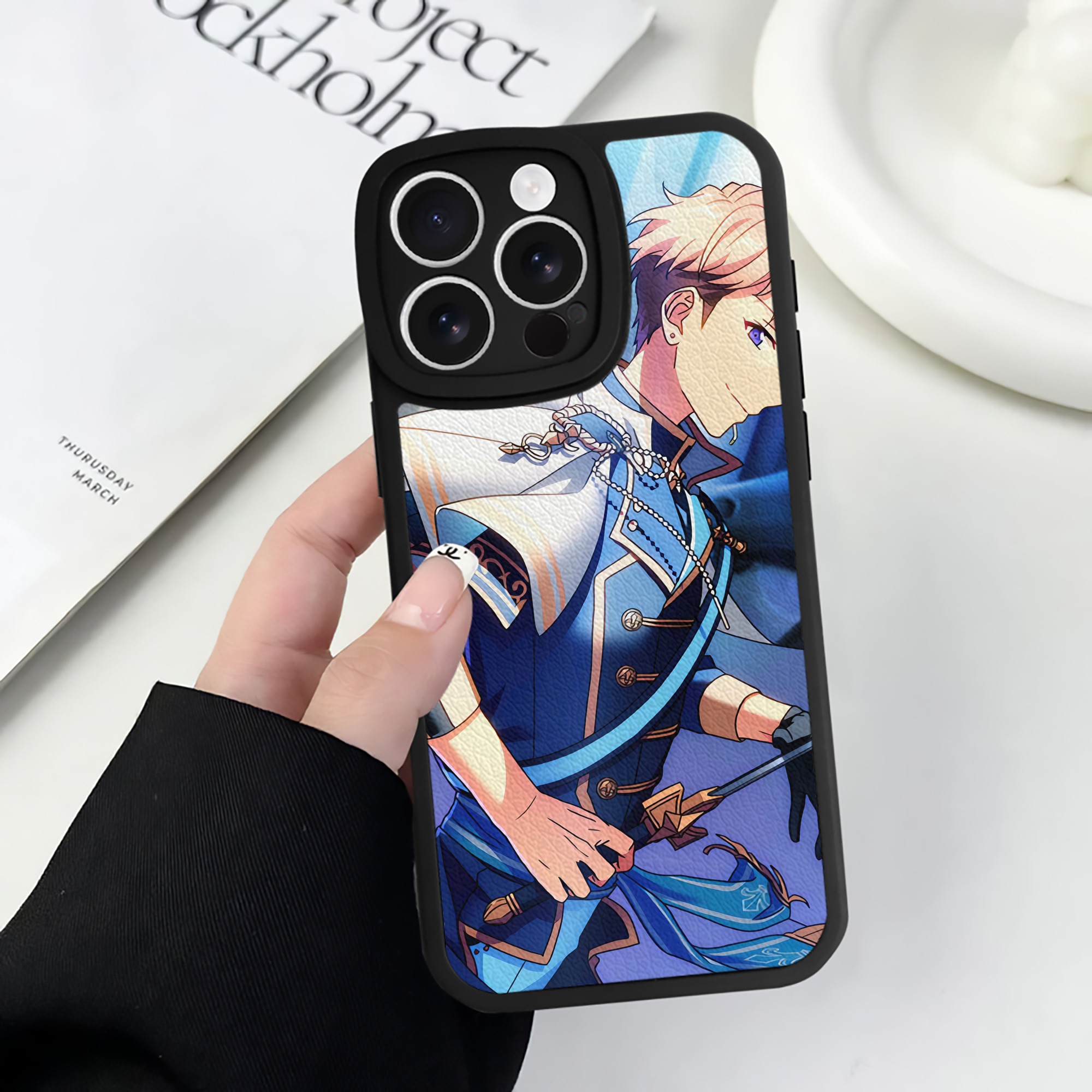 （画像用） あんさんぶるスターズ! Ensemble Stars 【iPhone 16シリーズ対応】シリコンスマホケース（レザー調） 材質：シリコン